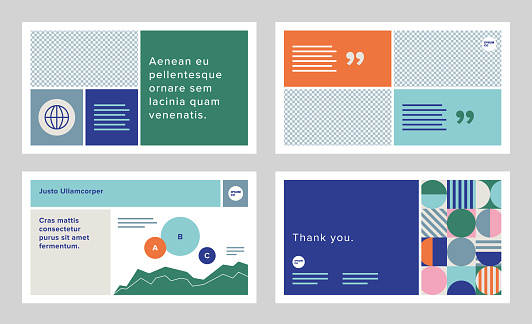 Modular Presentation Insert System Modular Presentation Design Template With Modern Geometric Graphics ...