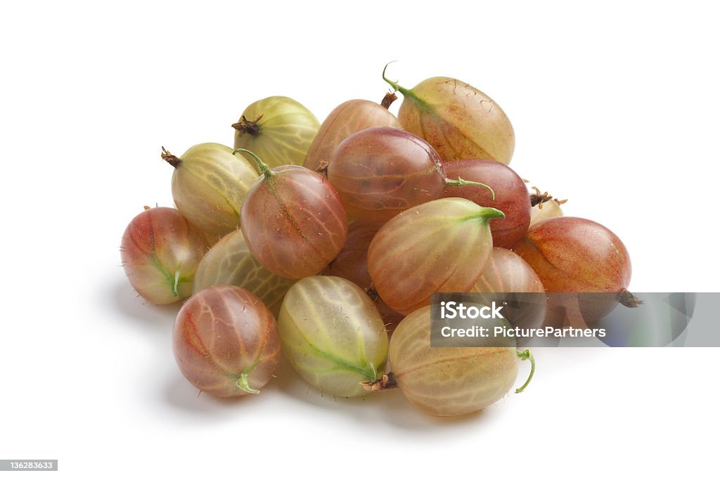 Whole fresh gooseberries Whole fresh gooseberries on white background Berry Fruit Stock Photo