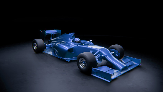 open-wheel single-seater racing car race car, high quality 3d rendering