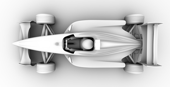 open-wheel single-seater racing car race car, high quality 3d rendering