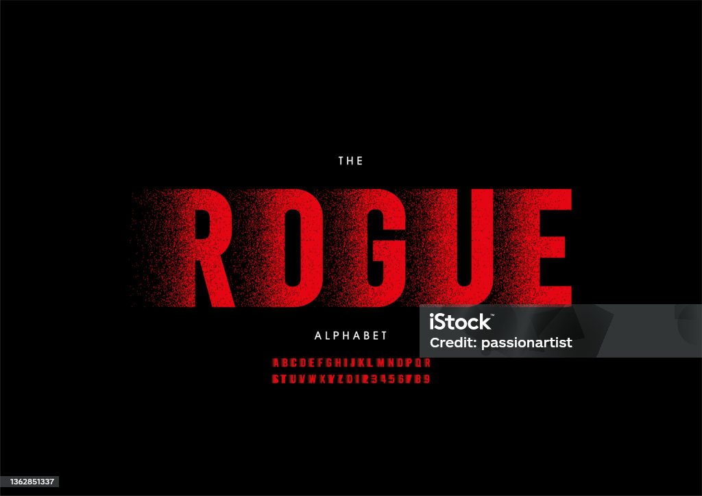Rogue Lettering Rogue Alphabet Stock Illustration - Download Image Now - Fun ...