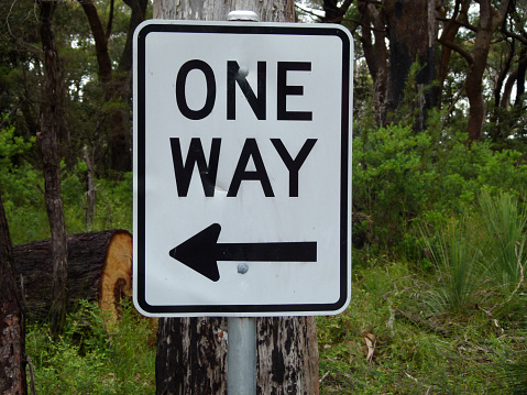 One way street sign ( Landscape view)