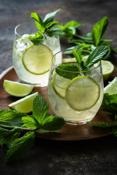istock Summer cocktail with   mint in glasses, selective focus 1362855290