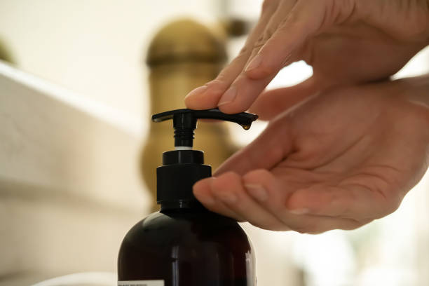 istock Girl washes her hands with soap. 1362859058