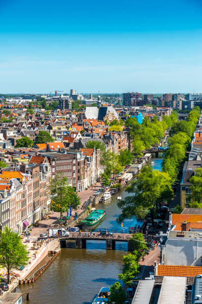 istock Amsterdam city view from Westerkerk, Holland, Netherlands. 1362863892