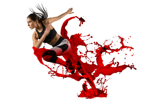 istock Sporty young woman running 1362866401