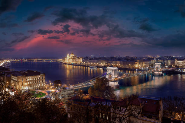 istock The illuminated Budapest skyline during dusk 1362868176