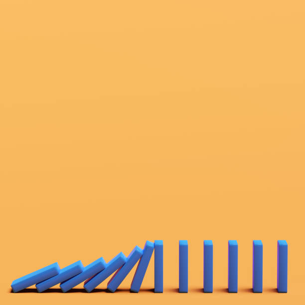 istock The blocks are pushing with blank background. Trends and problems concept 1362872120
