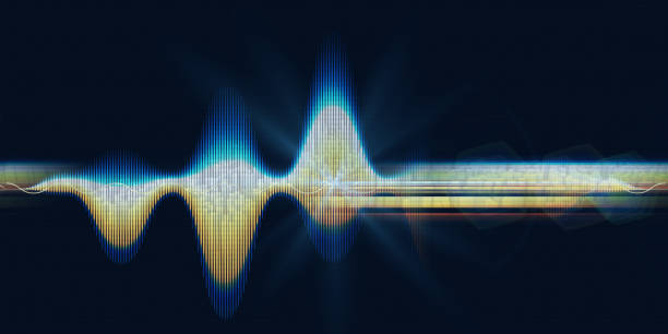 istock Abstract background with color sound wave lines and blurred lines. Technologyl data sound wave and spot effect. For music wave poster design. 1362872283