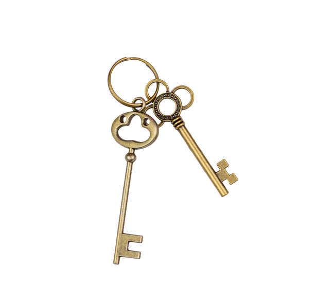 istock Vintage keys Isolated on white background. 1362874279