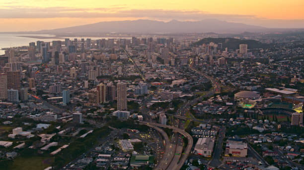 istock View of Interstate H-1 Highway in Honolulu 1362880533