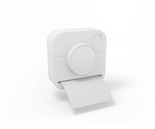 istock White camera with instant photos on a white background. Minimalistic design object. 3d rendering icon ui ux interface element. 1362882777