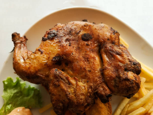 istock chicken with lie fast food chips 1362883502