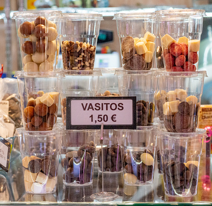 Little Sweet Cups at Mercado Central in Valencia, Spain