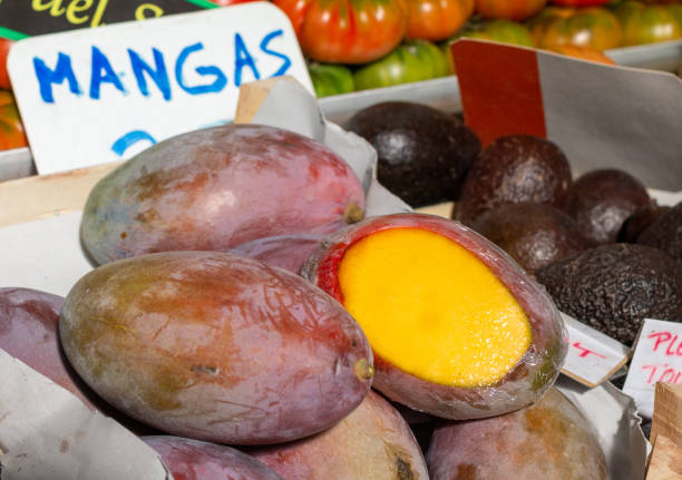 Mango Fruit at Mercado Central (Central Market) in Valencia, Spain