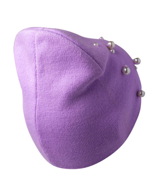 istock women's hat knitted isolated on white background. warm winter accessory 1362888494