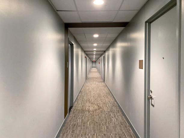 istock Corridor of residential apartments 1362888748