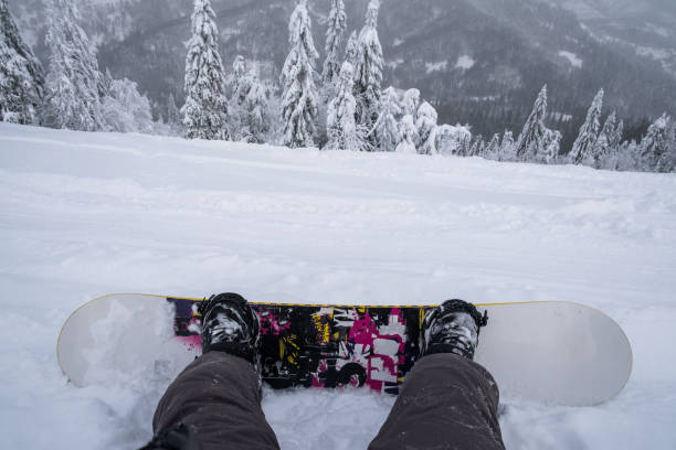 istock snowboarder at the hill enjoying mountains landscape 1362890411