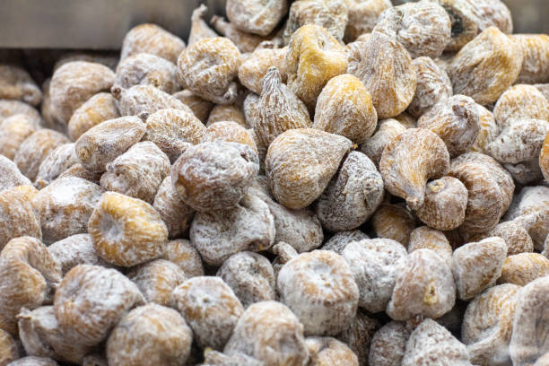 Dried Figs in Mercado Central (Central Market) in Valencia, Spain