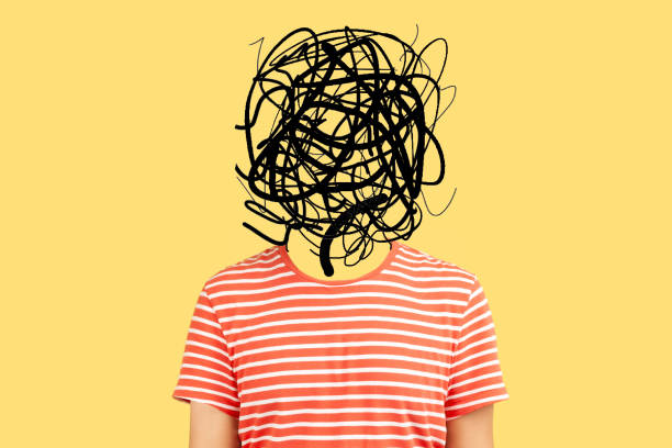 istock Frustrated man with nervous problem feel anxiety and confusion of thoughts. 1362894903