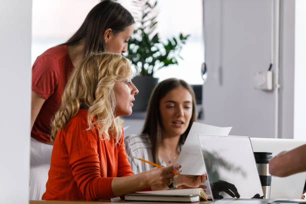 istock Businesswomen co-working on a project during a meeting 1362896151