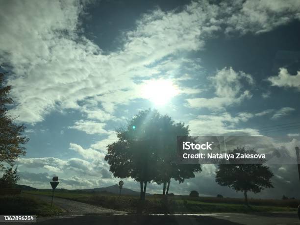 Солнечный Пейзаж Stock Photo - Download Image Now - Agricultural Field, Beauty, Beauty In Nature