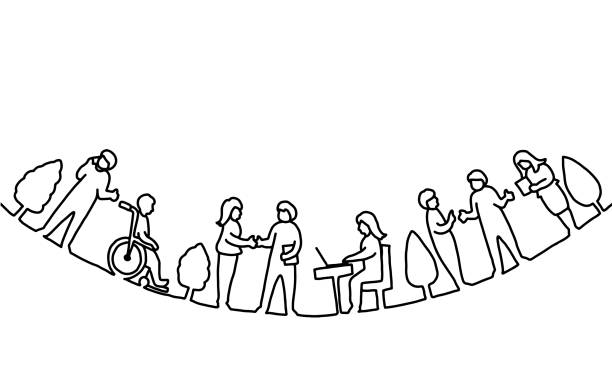 Simple Community Line Drawing 22,300+ Community Clipart Stock Illustrations, Royalty-Free Vector ...