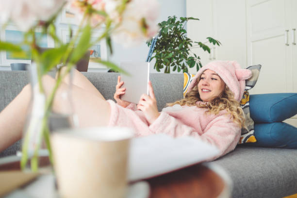 istock Young woman at home 1362903503