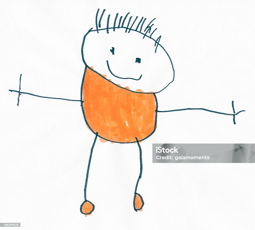 Cara Feliz dos - Foto de stock de Desenho de Criança royalty-free