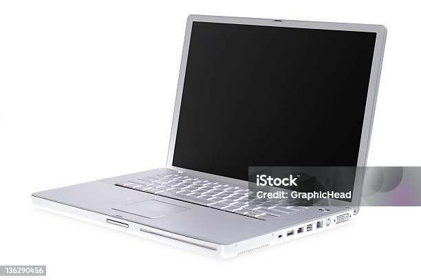 Modern Laptop Stock Photo - Download Image Now - Laptop, White Background, Accessibility