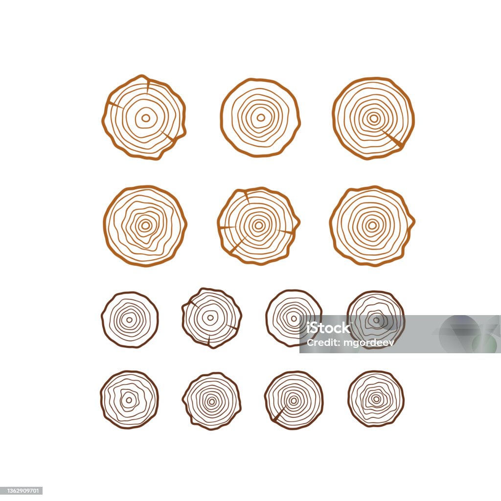 Tree Growth Rings Lettering Annual Tree Growth Rings Logo Abstract Circle Tree Background Stock ...