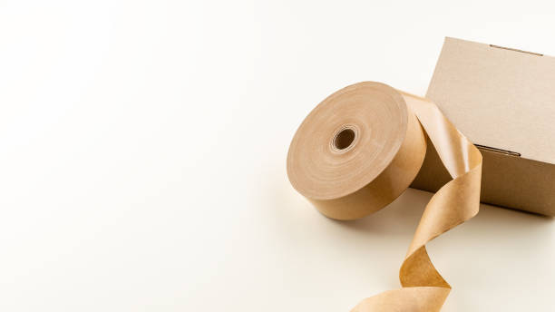 istock Paper scotch roll and a carton box 1362910992