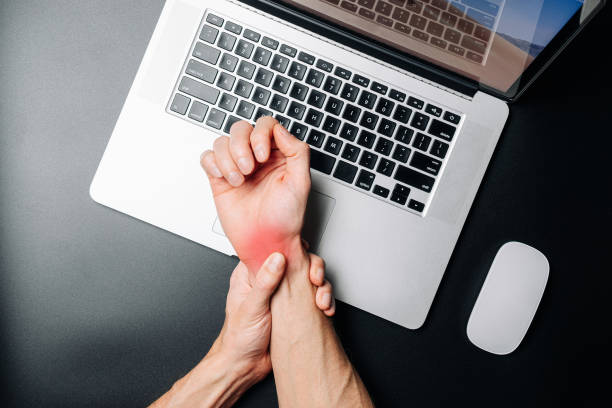 istock Arthritis hand. Arthritis office syndrome is consequence of computer. Hand pain in man injury wrist. Health care and medical concept. 1362911723