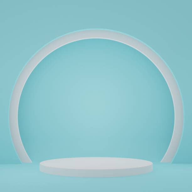 istock Product Stand in blue room ,Studio Scene For Product ,minimal design,3D rendering 1362914317