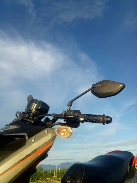 istock Photography of an automatic motorcycle model on a blue sky background 1362917840