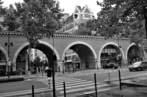 Near Gare de Lyon at Paris, black and white street photography