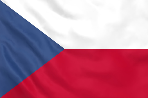 Czech flag waving