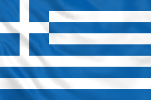 Greece flag waving