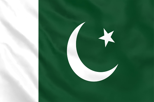Pakistan flag waving