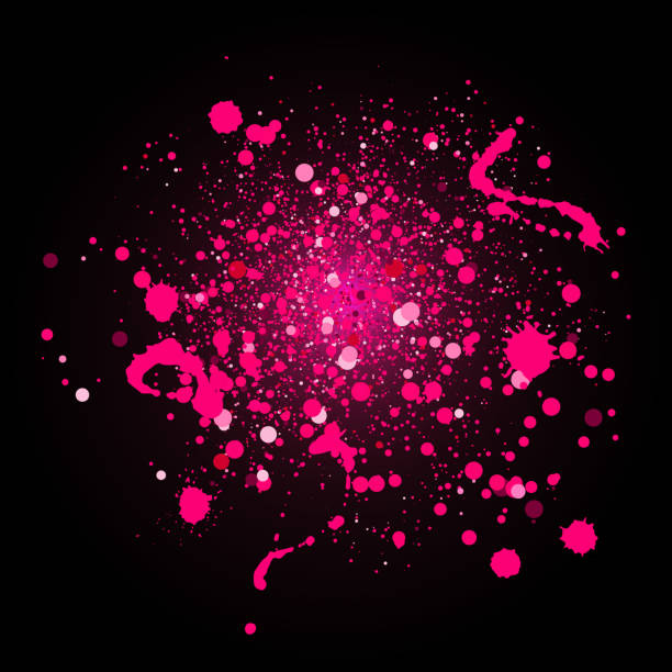 Abstract shades of pink dust and splashes Abstract shades of pink dust and splashes. Vector illustration. pareidolia stock illustrations