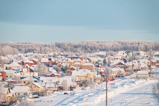 istock Winter suburban landscape 1362926990
