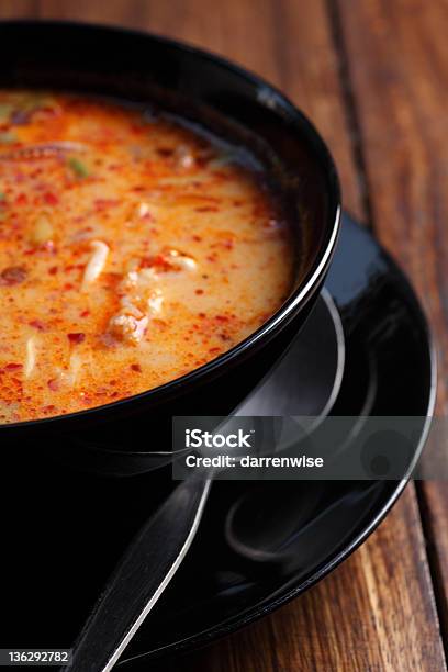Tom Yum Soup Stock Photo - Download Image Now - Calamari, Cayenne Powder, Chervil