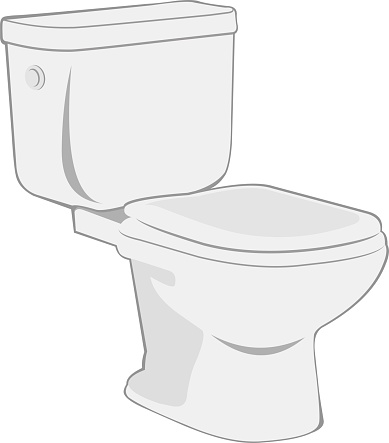 Vector illustration of a toilet