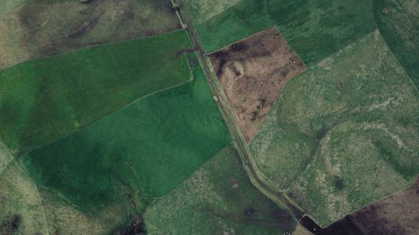 istock Drone Shot Of Local Farm 1362929329