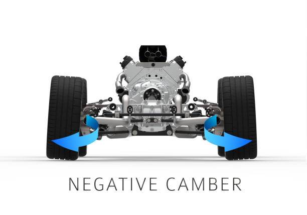 Car alignment. Car wheels alignment. back view of a car drivetrain with rear wheels alignment convex stock pictures, royalty-free photos & images