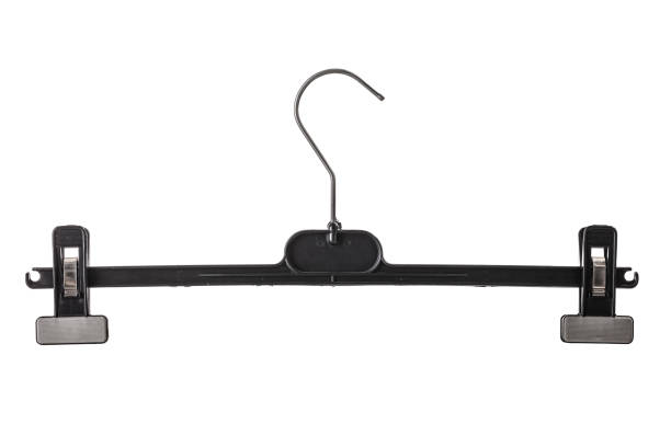 istock Black plastic hanger for clothes isolated on white background.. 1362933238