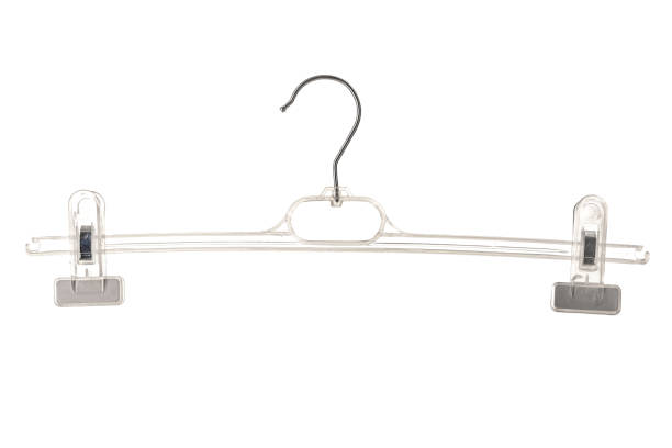 istock White transparent plastic hanger for clothes isolated on white background.. 1362933239
