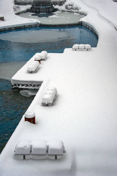 istock Snowy trees and pond in Dikmen valley 1362936427