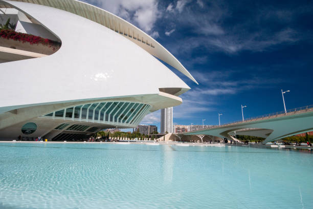 teatro dell'opera (palacio de las artes reina sofía) en città delle arti e delle scienze di valencia, spagna - palacio de las artes reina sofía foto e immagini stock