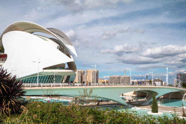 teatro dell'opera (palacio de las artes reina sofía) en città delle arti e delle scienze di valencia, spagna - palacio de las artes reina sofía foto e immagini stock